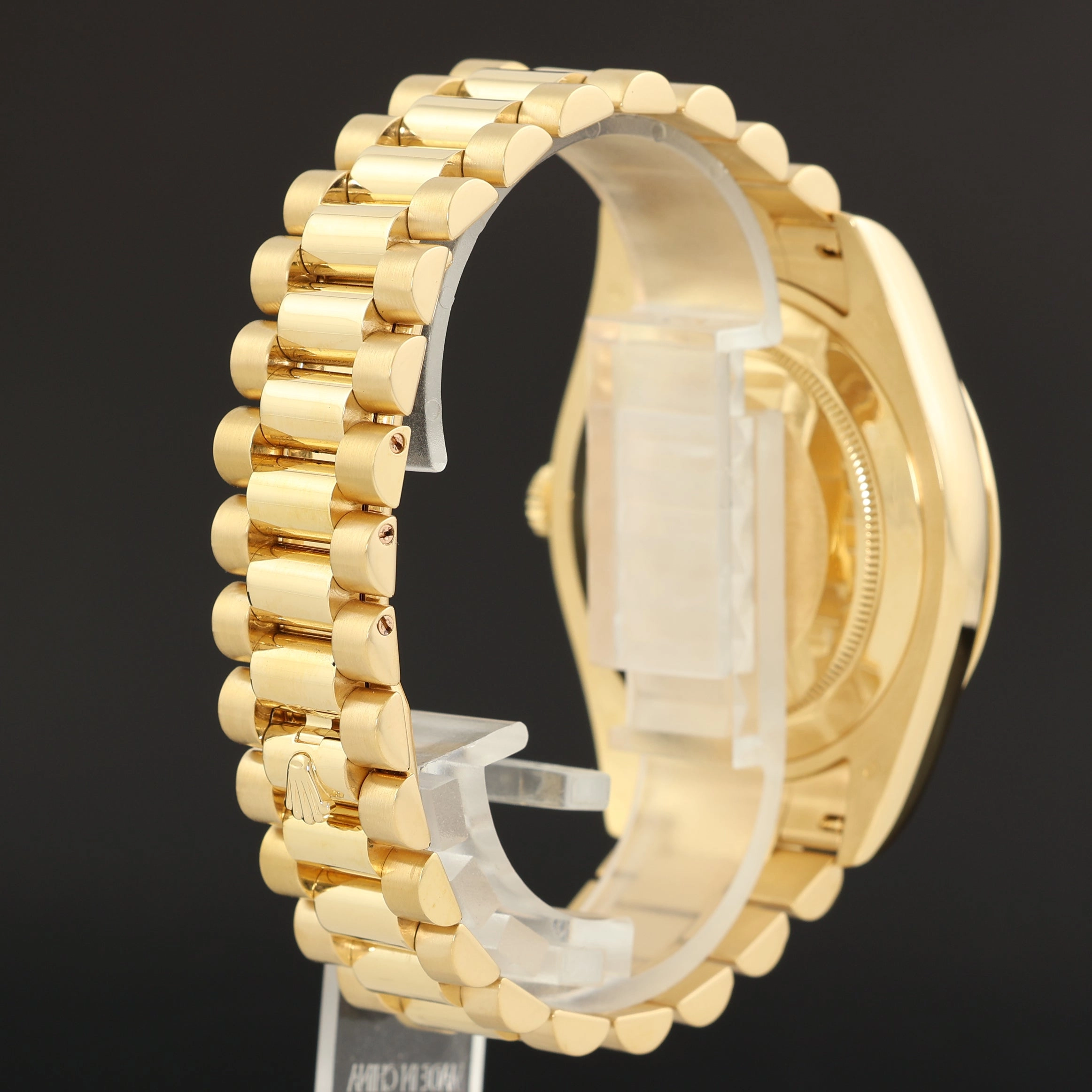 2025 RSC PAPERS Rolex Day Date II President Yellow Gold White Dial 41mm 218238 Watch