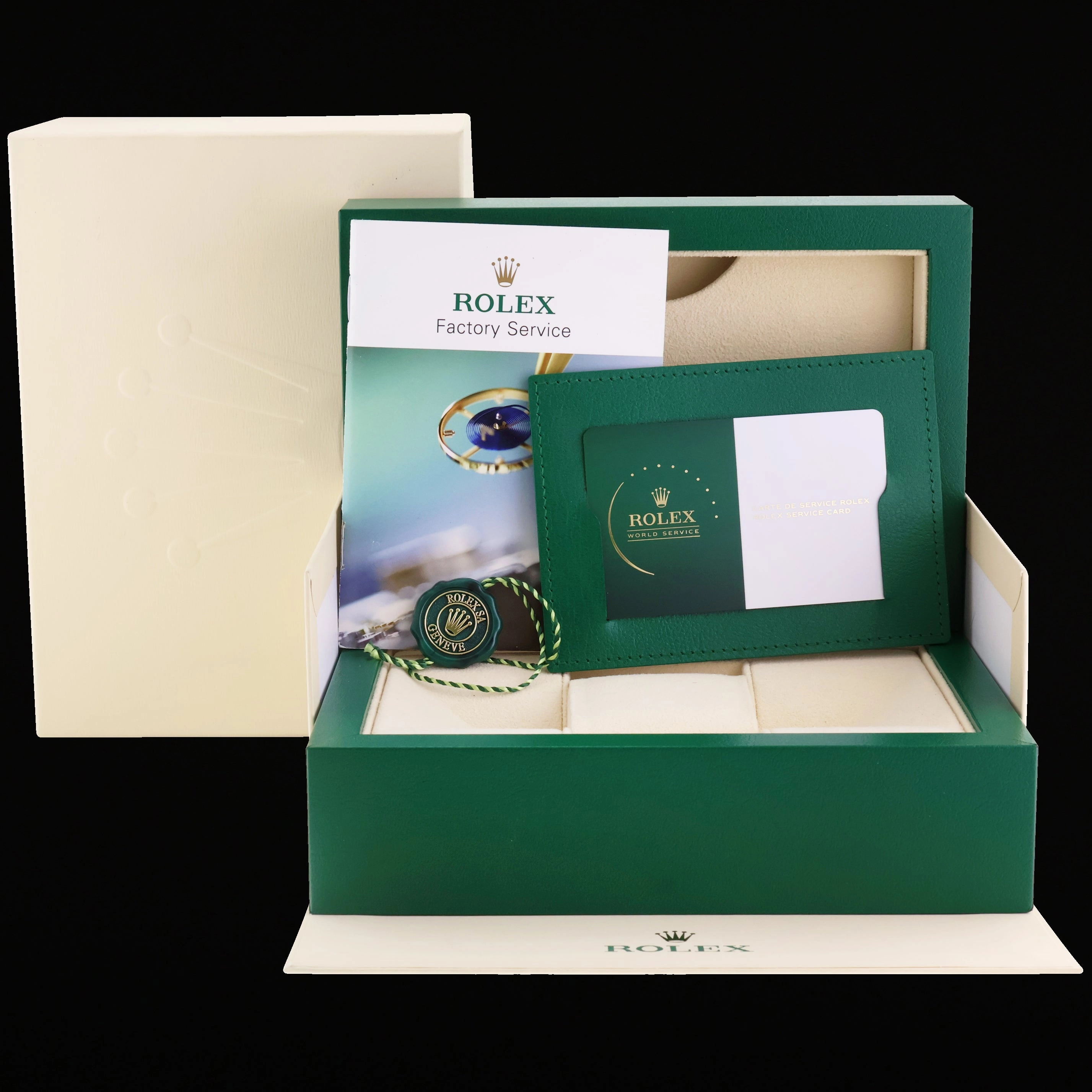 2025 RSC PAPERS Rolex Day Date II President Yellow Gold White Dial 41mm 218238 Watch
