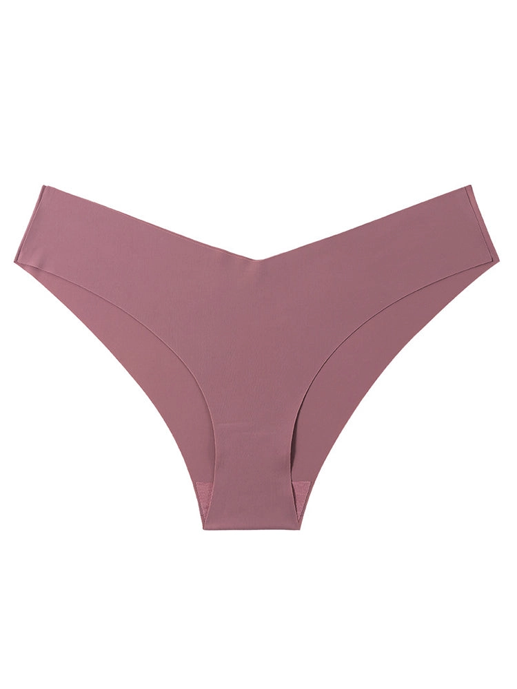 3-Pack Women's V-shaped Waistline Seamless Ice Silk Thong