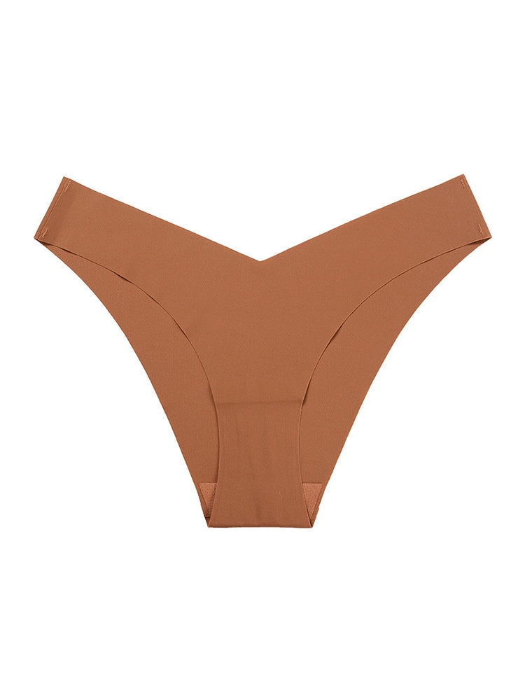 3-Pack Women's V-shaped Waistline Seamless Ice Silk Thong
