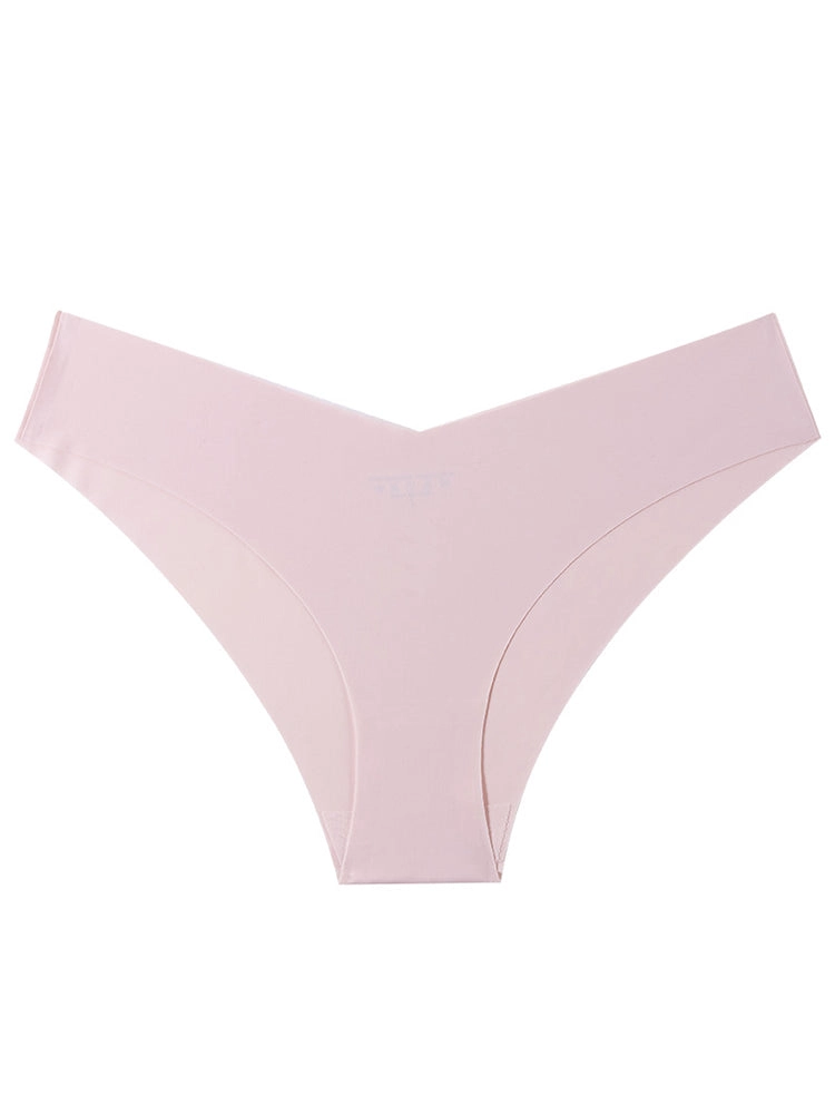 3-Pack Women's V-shaped Waistline Seamless Ice Silk Thong