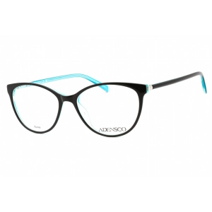 Adensco Women's Eyeglasses - Black Turquoise Plastic Cat Eye Frame | AD 234 0EL9 00