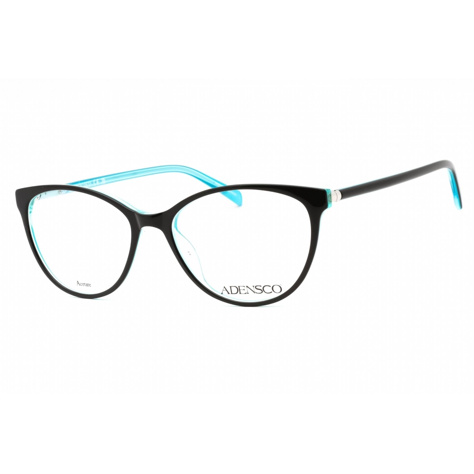 Adensco Women's Eyeglasses - Black Turquoise Plastic Cat Eye Frame | AD 234 0EL9 00