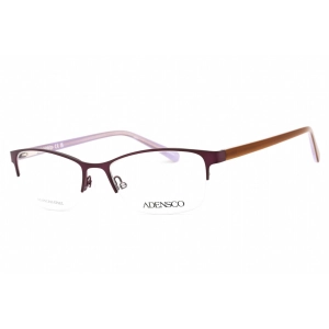 Adensco Women's Eyeglasses - Plum Metal Rectangular Half Rim Frame | AD 230 00T7 00