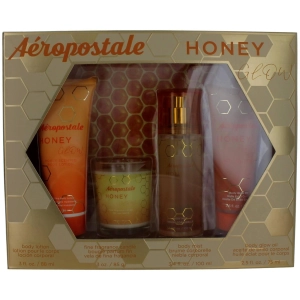 Aeropostale Women's Gift Set - Honey Glow with Sweet And Radiant Accords, 4 Piece