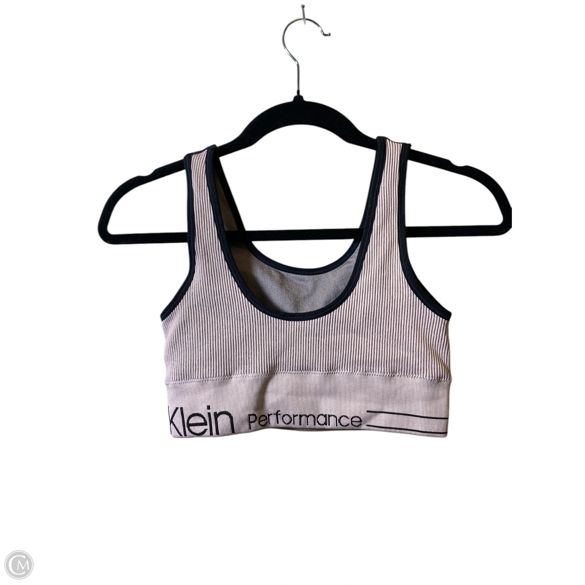Athletic Bra By Calvin Klein In Black & Pink, Size: S