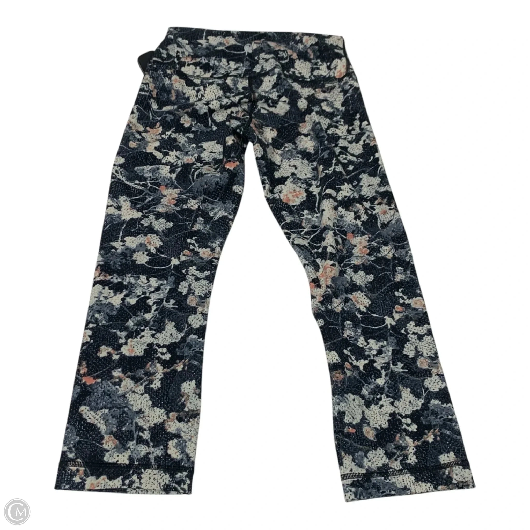 Athletic Leggings By Lululemon In Grey & White, Size: S