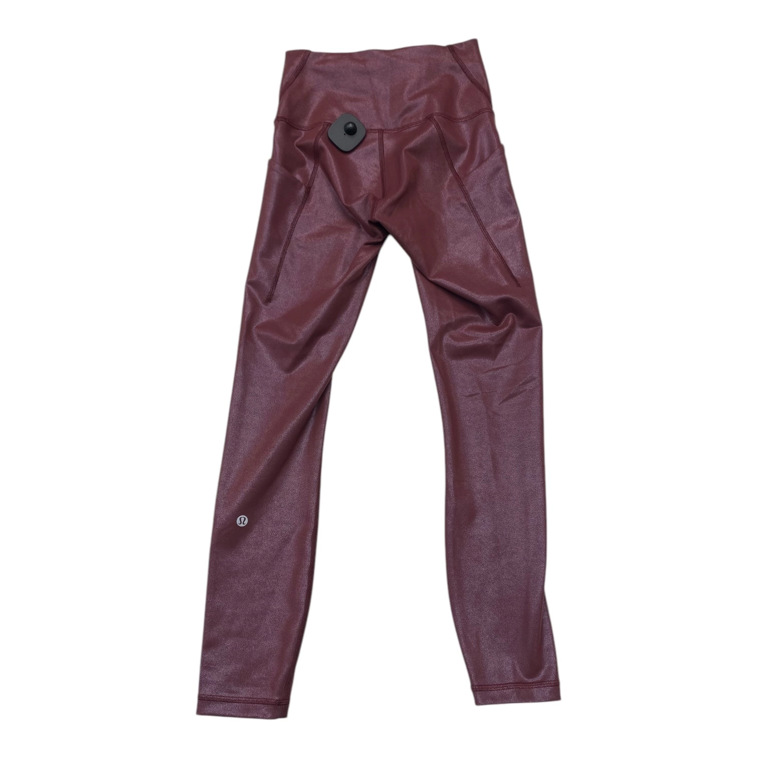 Athletic Leggings By Lululemon In Maroon, Size:4