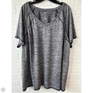 Athletic Top Short Sleeve By Livi Active In Grey, Size: 4x