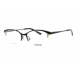 Bebe Women's Eyeglasses - Jet Cat Eye Shape Half Rim Metal Frame Clear Lens | BB5204 001