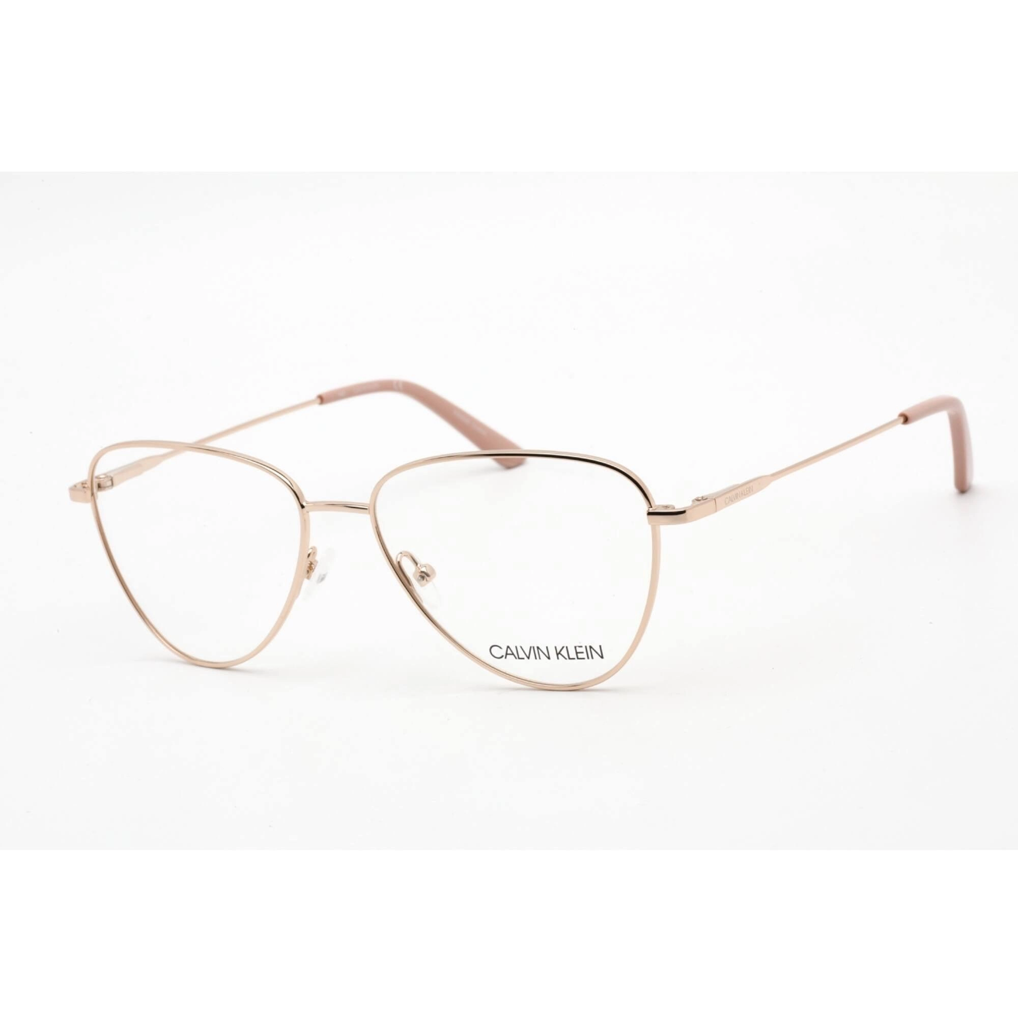 Calvin Klein Women's Eyeglasses - Full Rim Rose Gold Metal Rectangular | CK20109 780