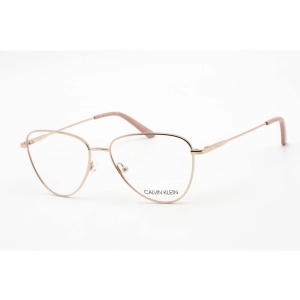 Calvin Klein Women's Eyeglasses - Full Rim Rose Gold Metal Rectangular | CK20109 780