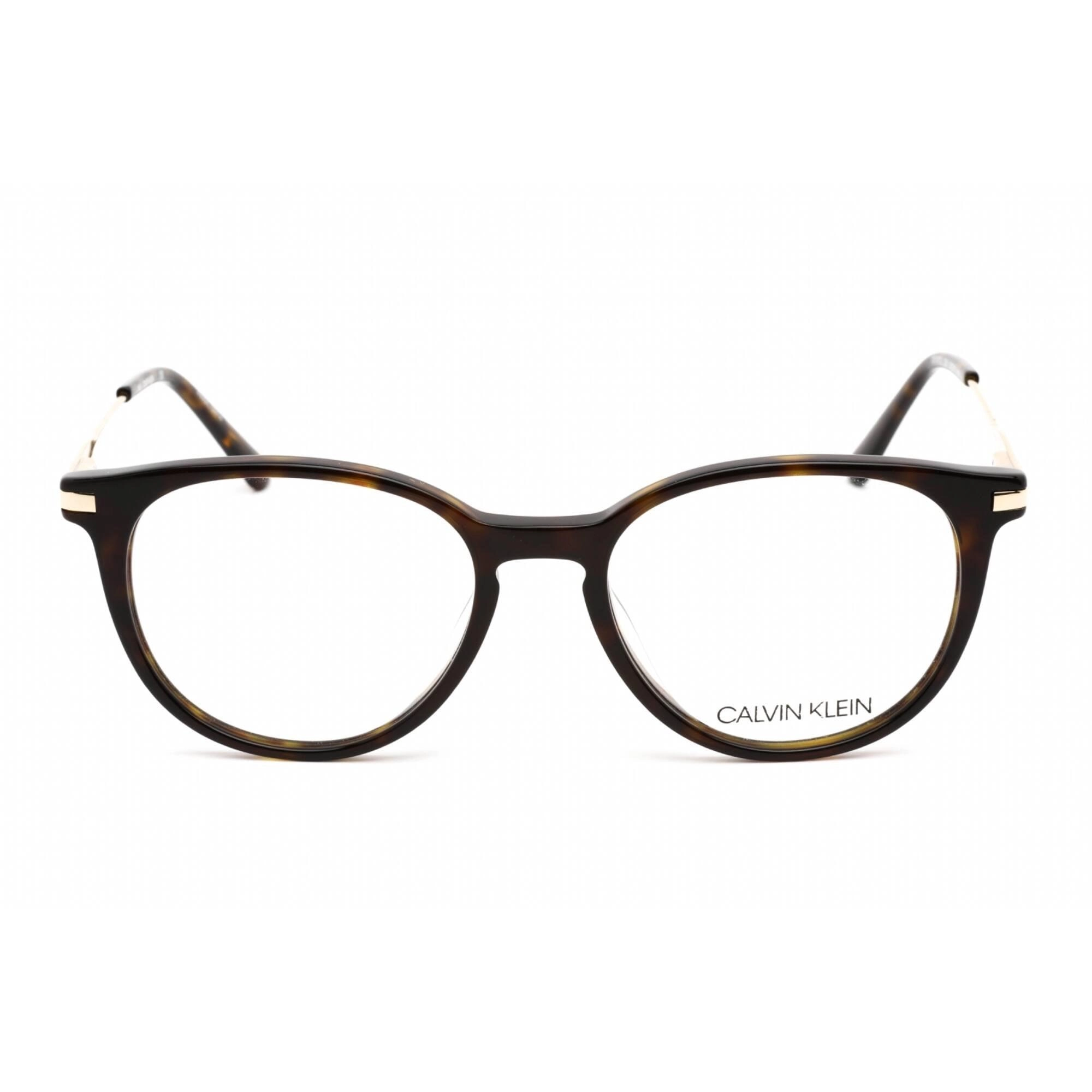 Calvin Klein Women's Eyeglasses - Full Rim Round Dark Tortoise Plastic | CK19712 235