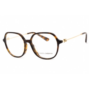 Dolce & Gabbana Women's Eyeglasses - Full Rim Havana Round Shape Frame | 0DG3364F 502