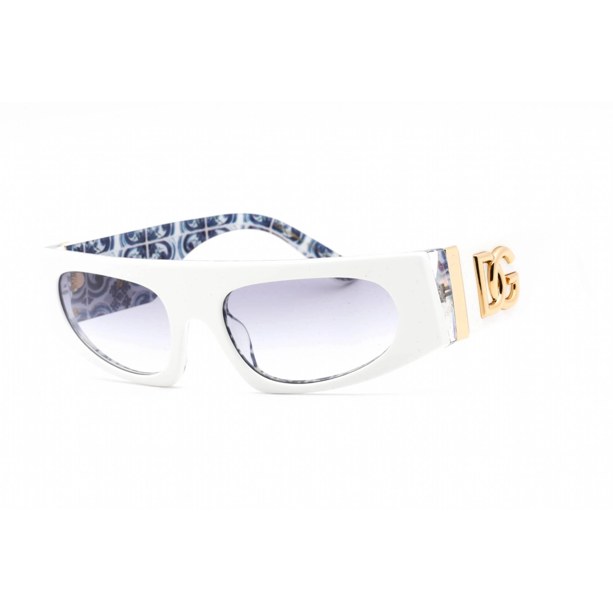 Dolce & Gabbana Women's Sunglasses - White Frame Blue Gradient Lens | 0DG4411 337119