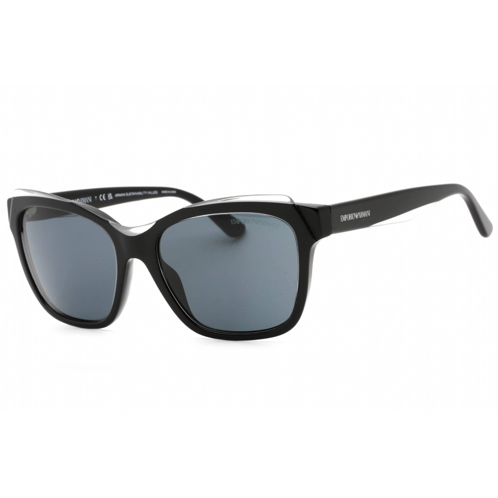Emporio Armani Women's Sunglasses - Shiny Black/Top Crystal Frame | 0EA4209 605187