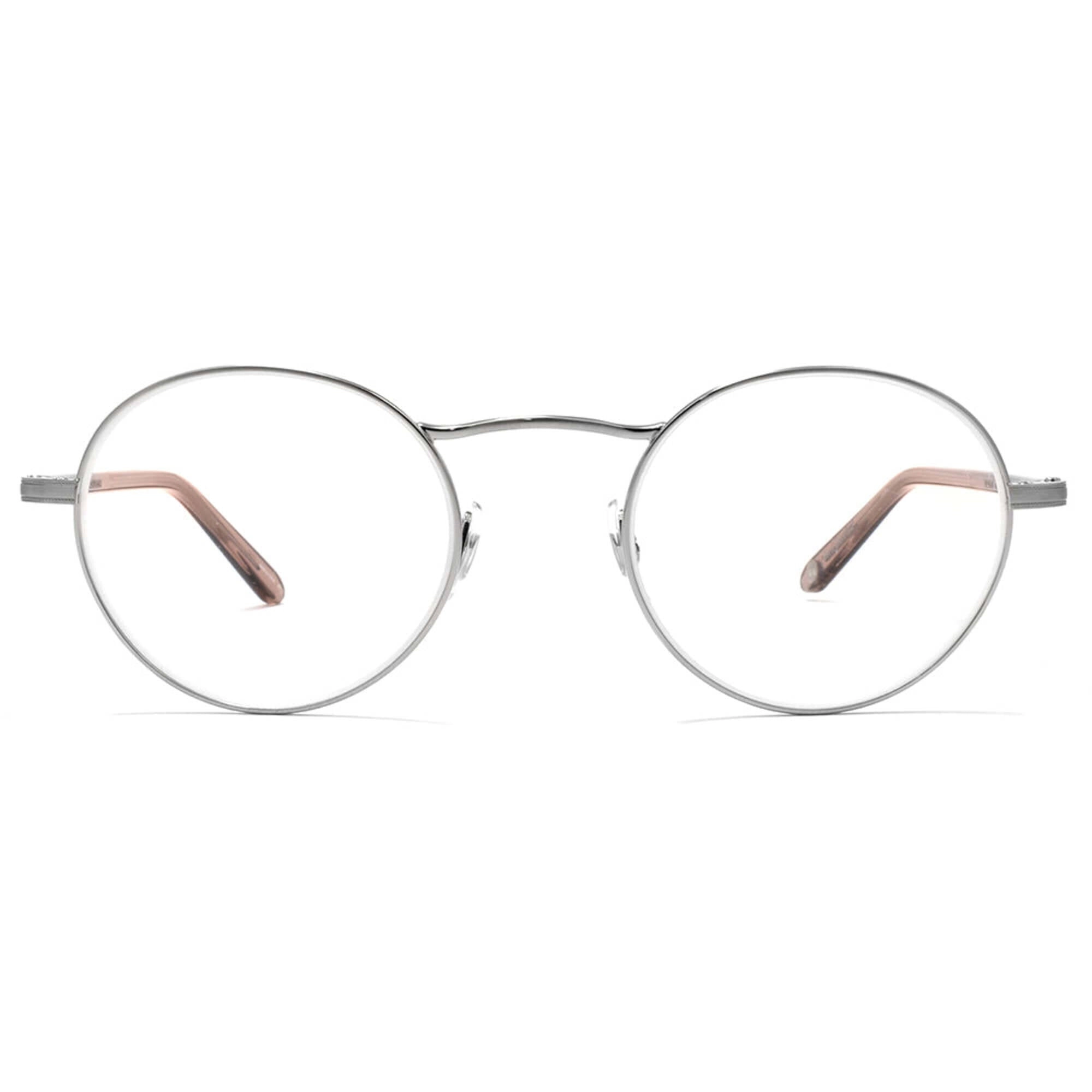 Garrett Leight Women's Eyeglasses - Brushed Silver-Desert Rose Frame | PENMAR BS-DER