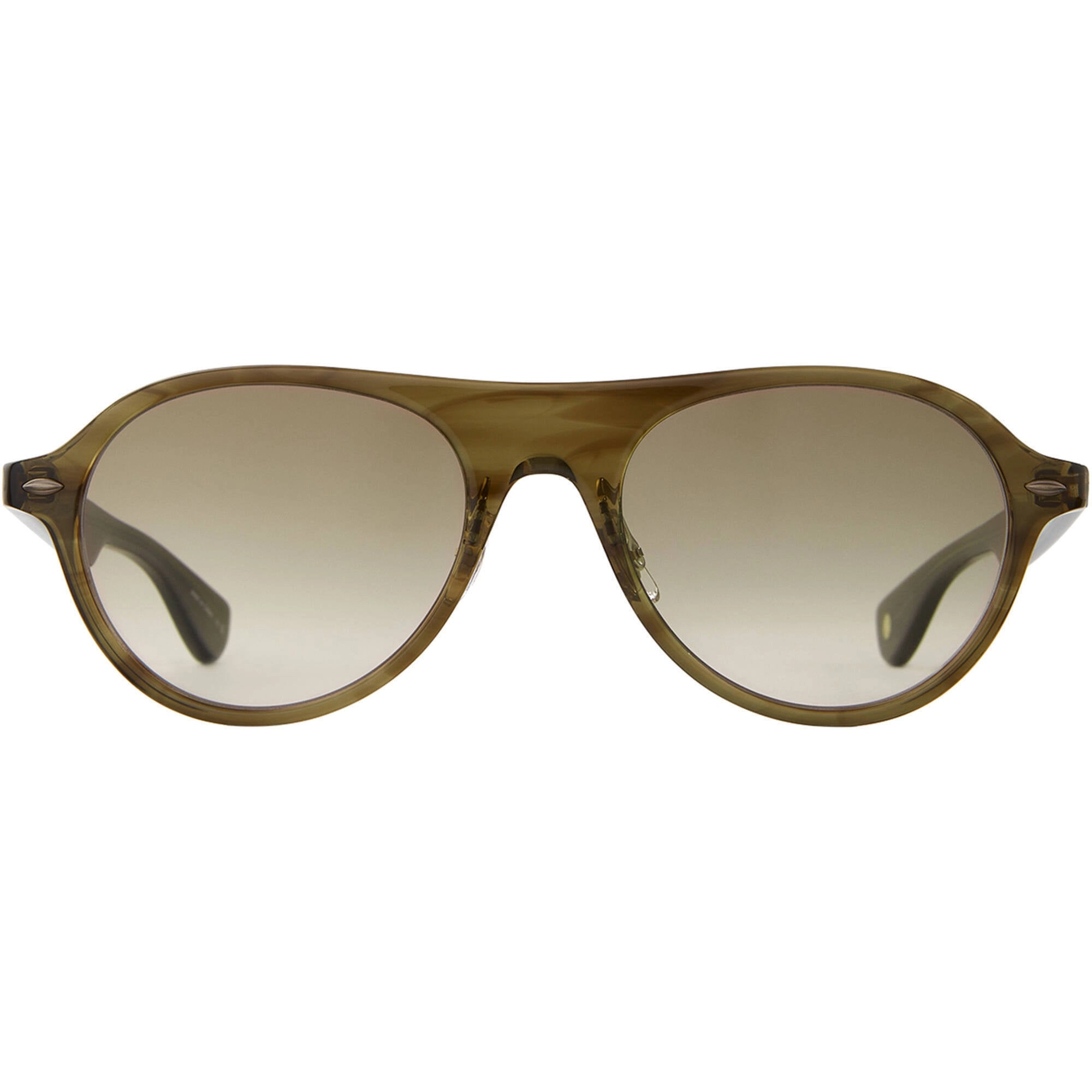 Garrett Leight Women's Sunglasses - Olive Tortoise Aviator Full Rim | ECKHART OT/OG