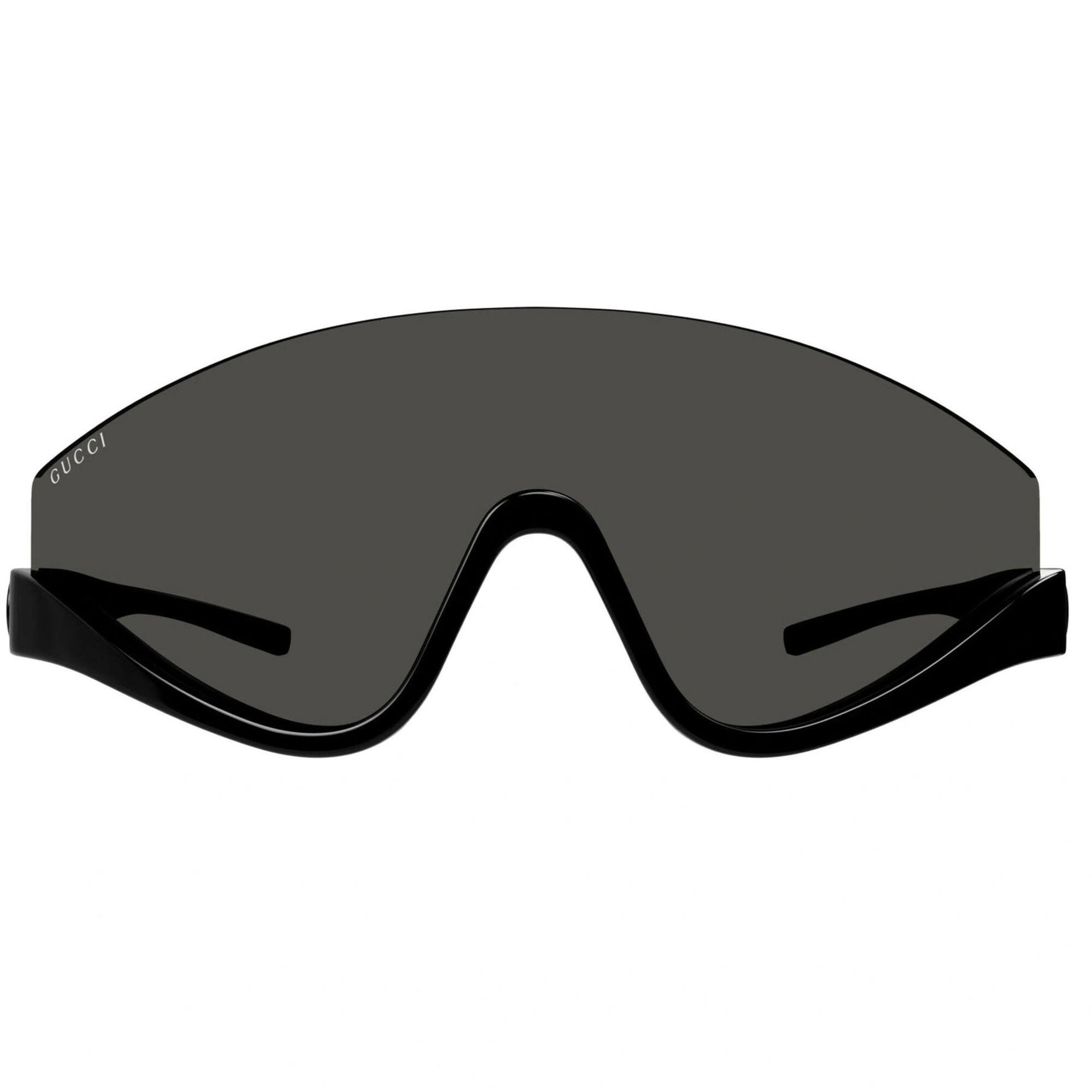 Gucci Women's Sunglasses - Black Plastic Half Rim Shield Shape Frame | GG1650S 001