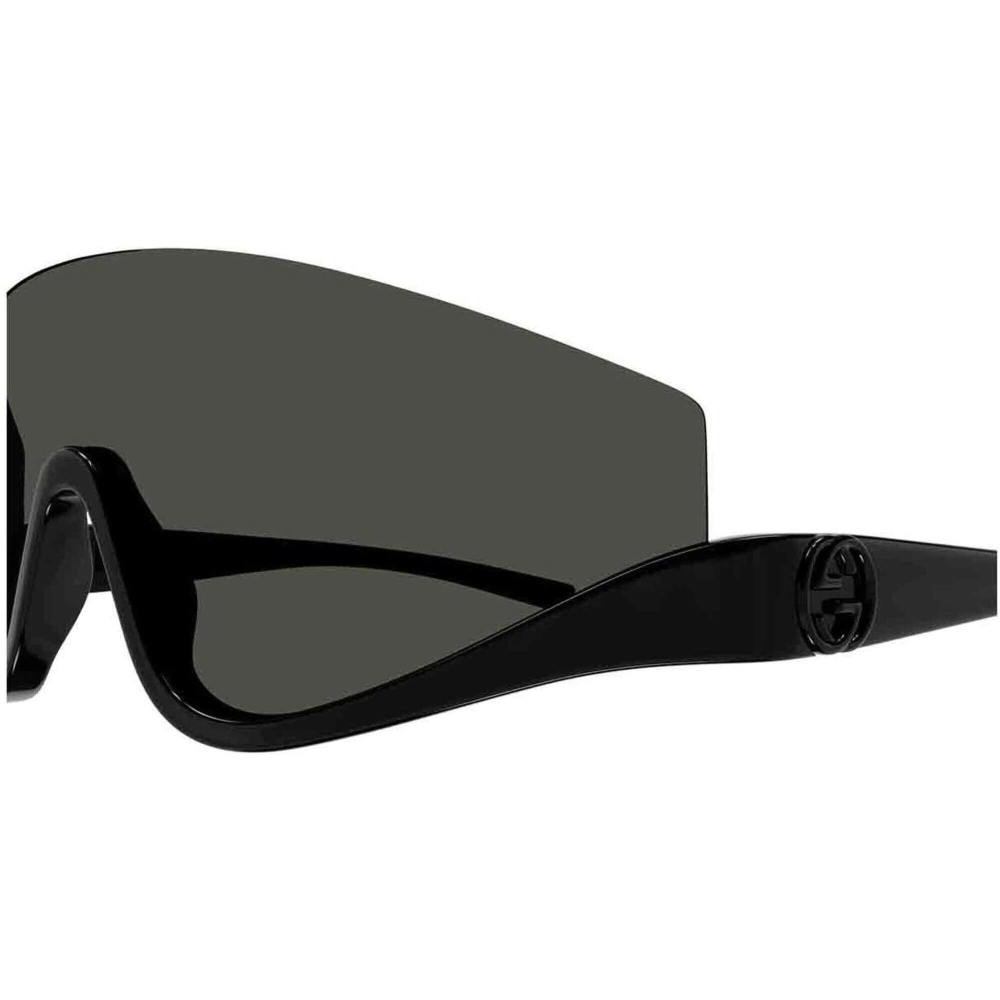 Gucci Women's Sunglasses - Black Plastic Half Rim Shield Shape Frame | GG1650S 001