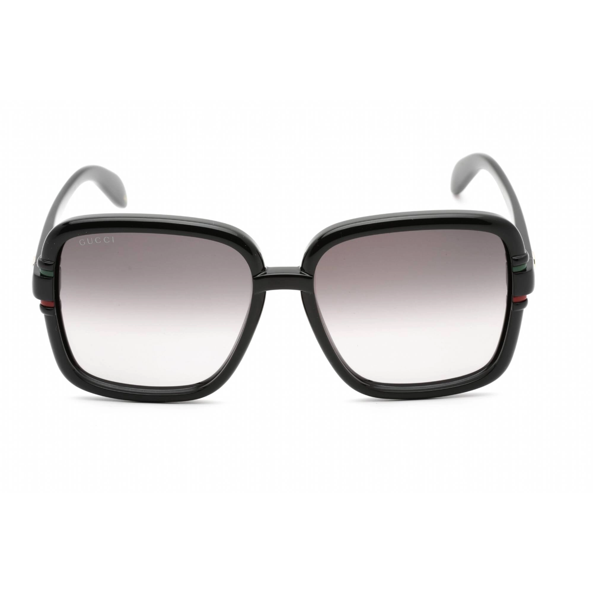 Gucci Women's Sunglasses - Black Plastic Square Full Rim Frame Grey Lens | GG1066S 001