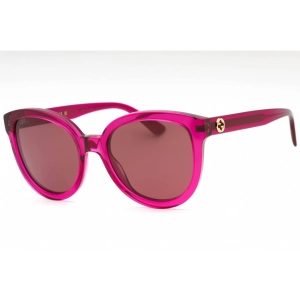 Gucci Women's Sunglasses - Pink Plastic Cat Eye Shape Frame Brown Lens | GG1315S 004
