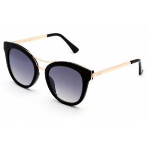 Guess Factory Women's Sunglasses - Shiny Black Frame Smoke Mirror Lens | GF0304 01C