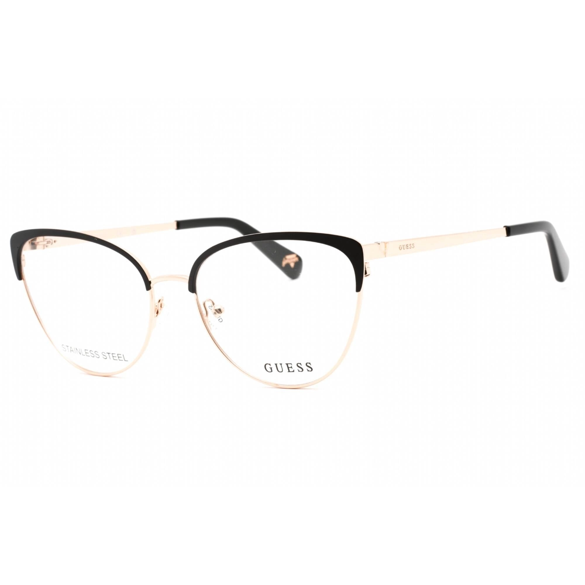 Guess Women's Eyeglasses - Full Rim Black/Other Metal Cat Eye Shaped | GU5217 005