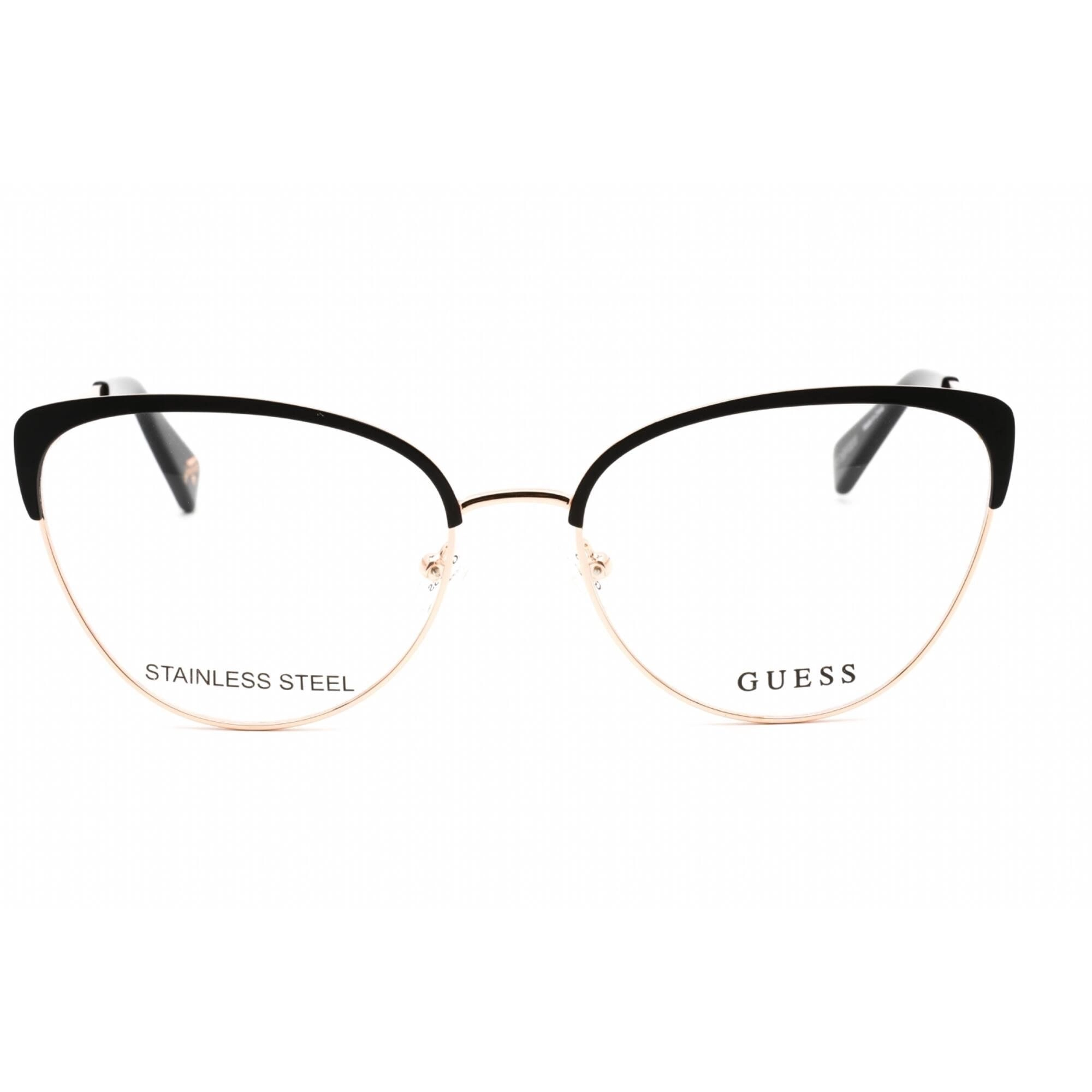 Guess Women's Eyeglasses - Full Rim Black/Other Metal Cat Eye Shaped | GU5217 005