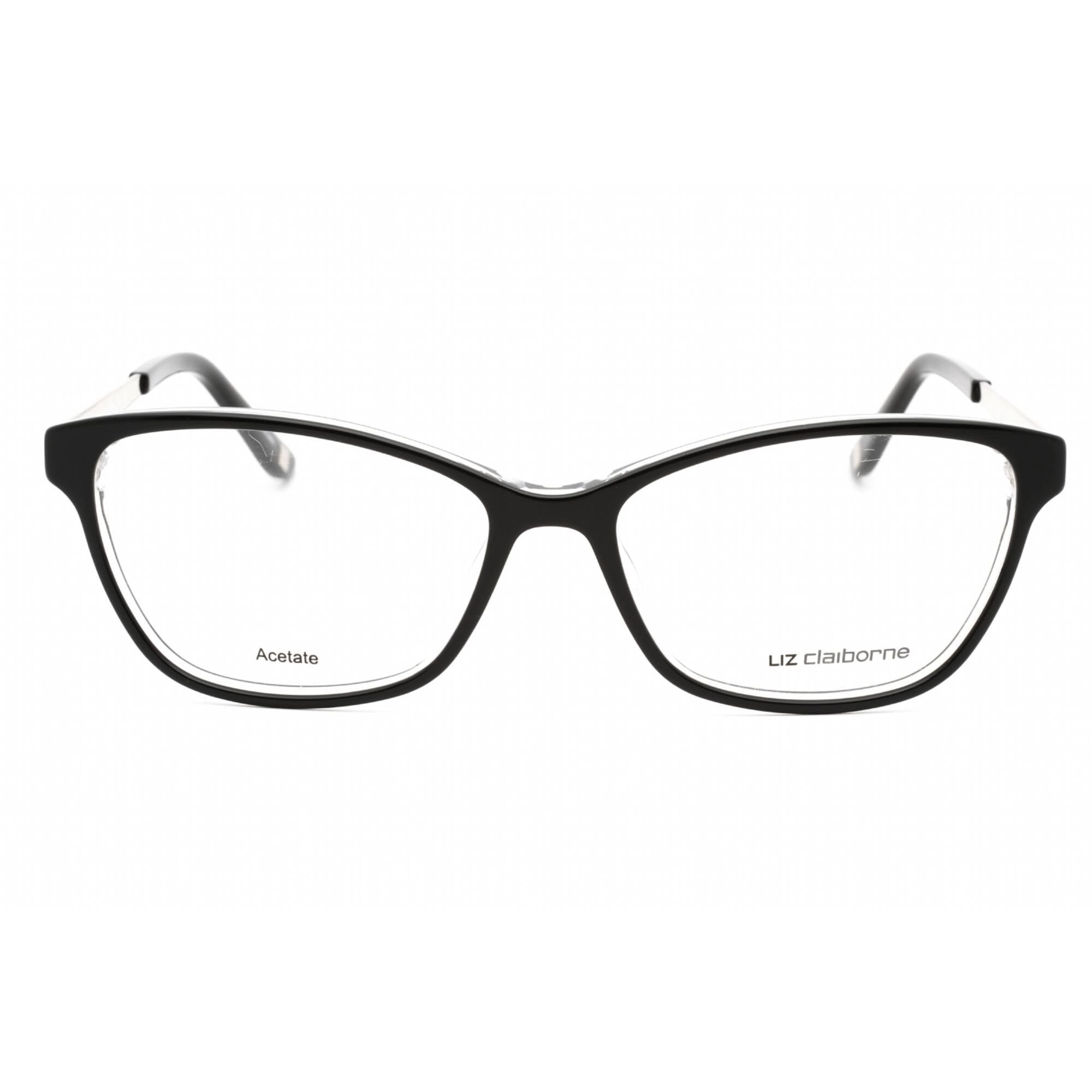Liz Claiborne Women's Eyeglasses - Black Crystal Cat Eye Shape Frame | L 664 07C5 00