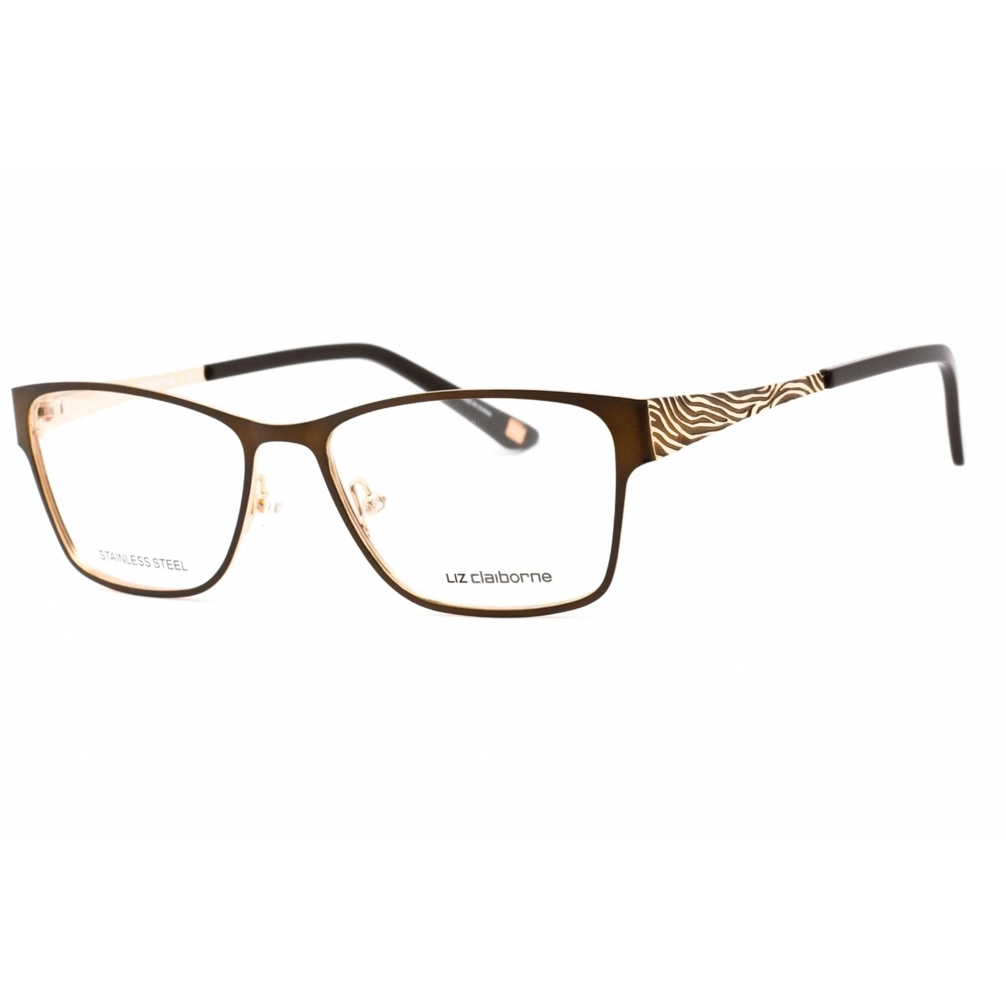 Liz Claiborne Women's Eyeglasses - Brown Full Rim Rectangular Frame | L 665 009Q 00