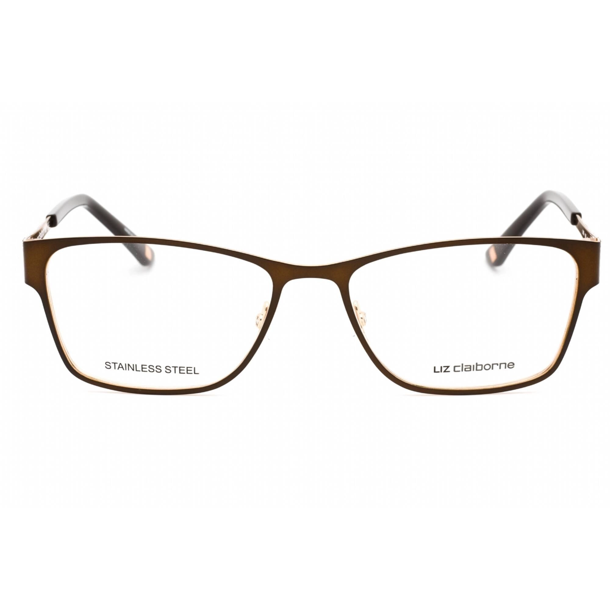 Liz Claiborne Women's Eyeglasses - Brown Full Rim Rectangular Frame | L 665 009Q 00