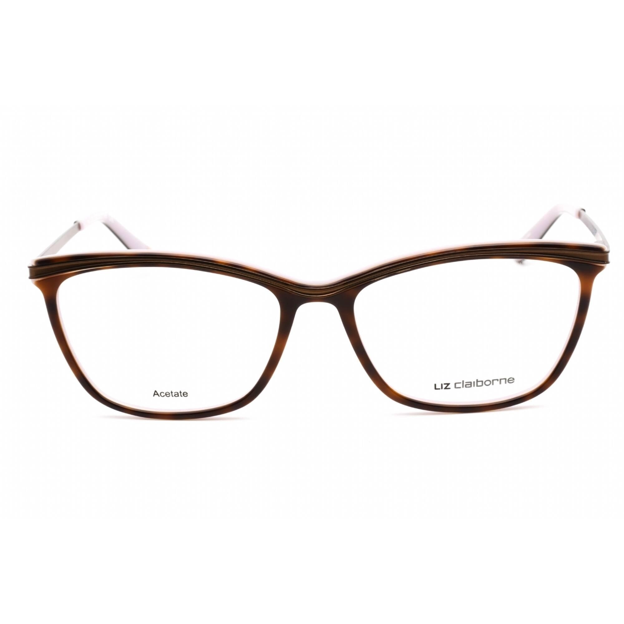 Liz Claiborne Women's Eyeglasses - Cat Eye Havana/Lilac Plastic Frame | L 638 0MMH 00