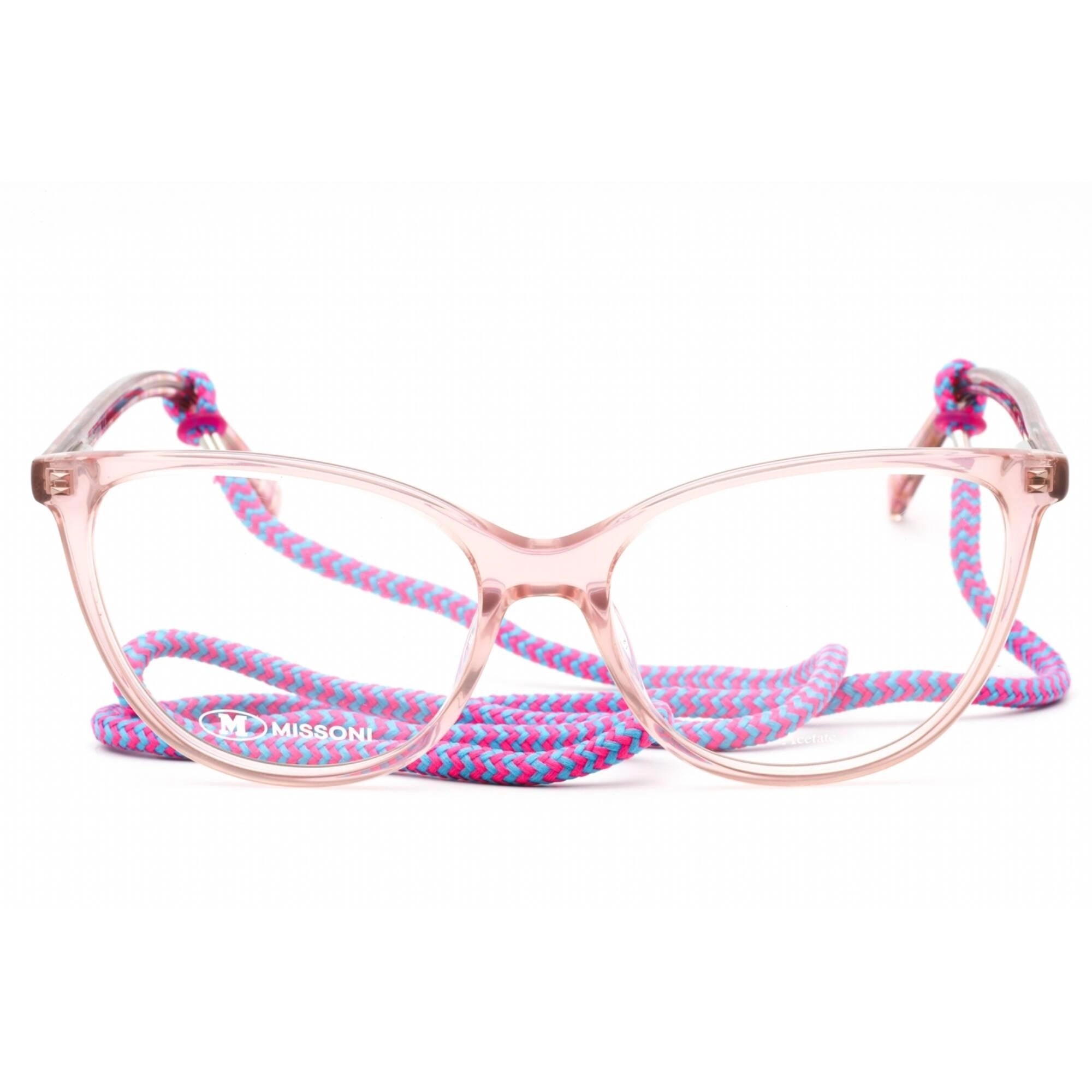 M Missoni Women's Eyeglasses - Pink Full Rim Plastic Cat Eye Frame | MMI 0067 035J 00