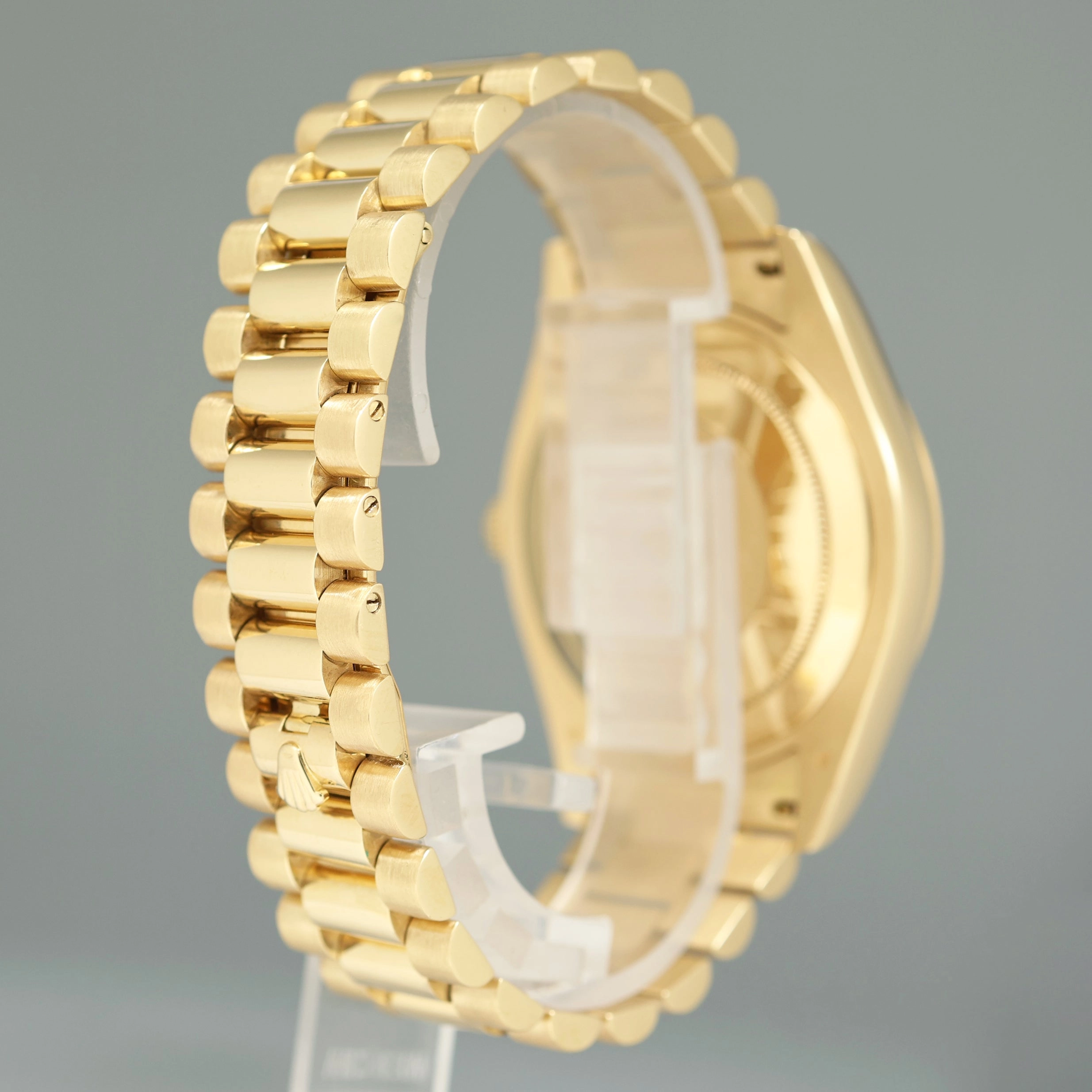 MINT PAPERS Rolex Day Date II President Yellow Gold Black Roman 41mm 218238 Watch