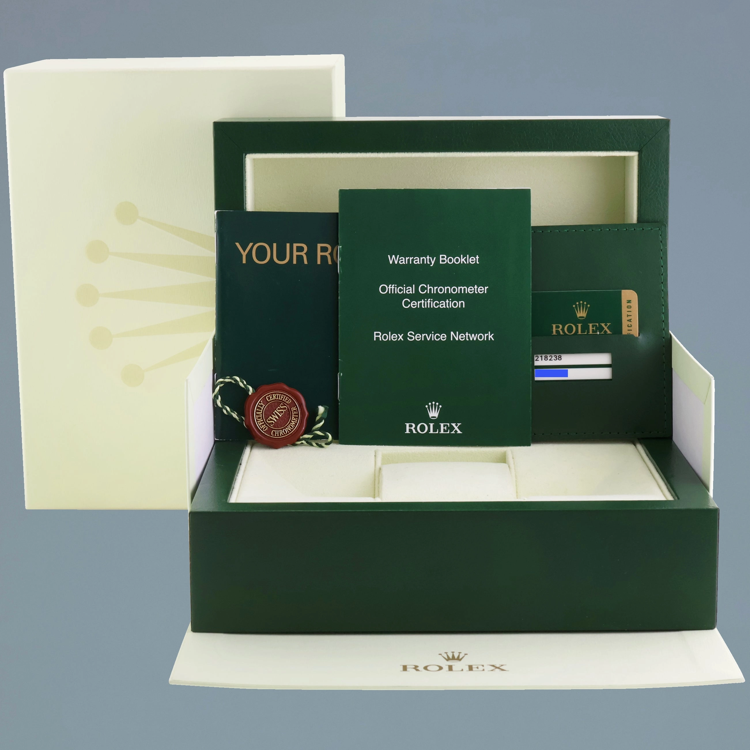 MINT PAPERS Rolex Day Date II President Yellow Gold Black Roman 41mm 218238 Watch