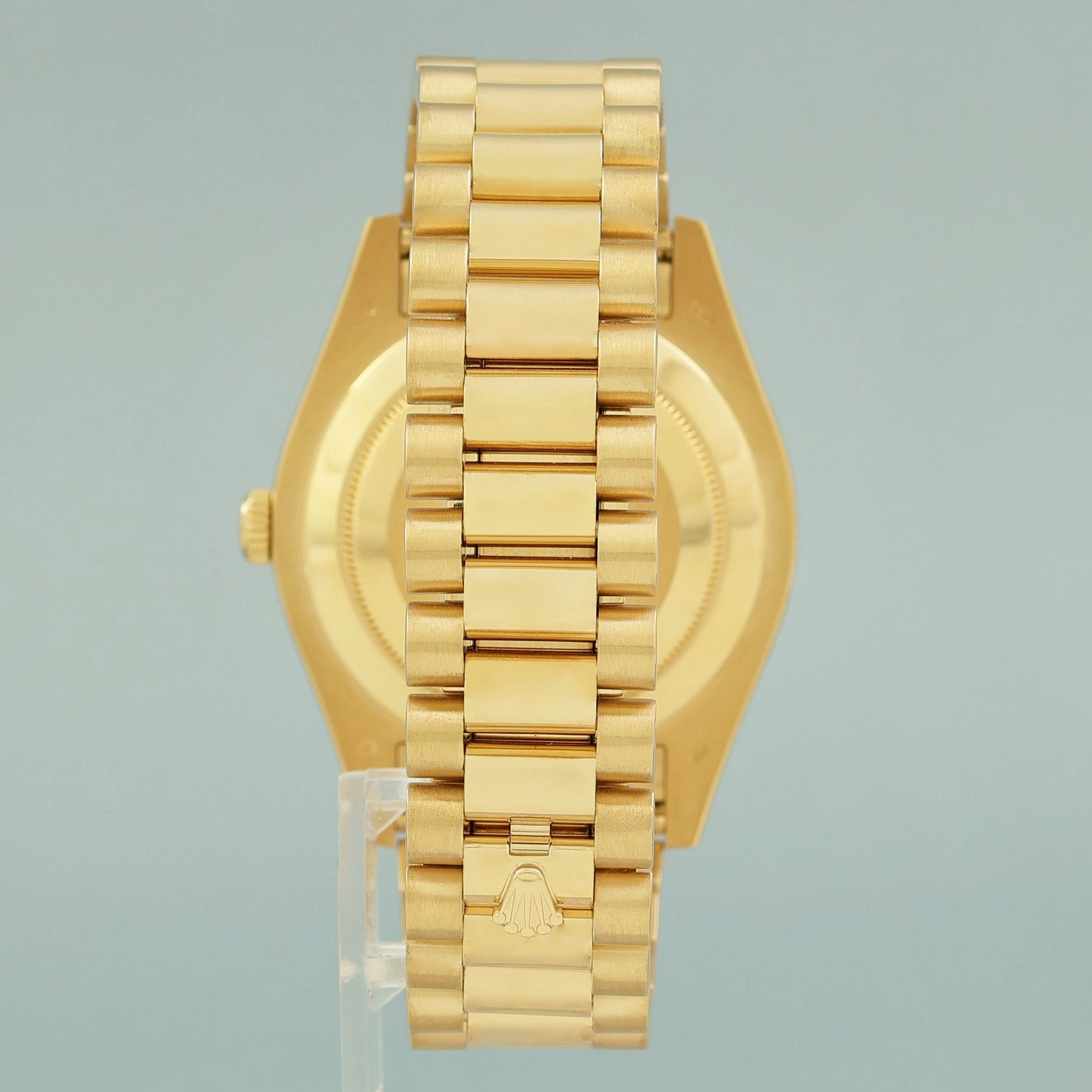 MINT Rolex Day Date II President Yellow Gold Black Wave 41mm 218238 Watch Box