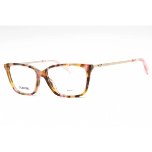 Moschino Love Women's Eyeglasses - Havana Pink Acetate Rectangular | MOL550 00T4 00