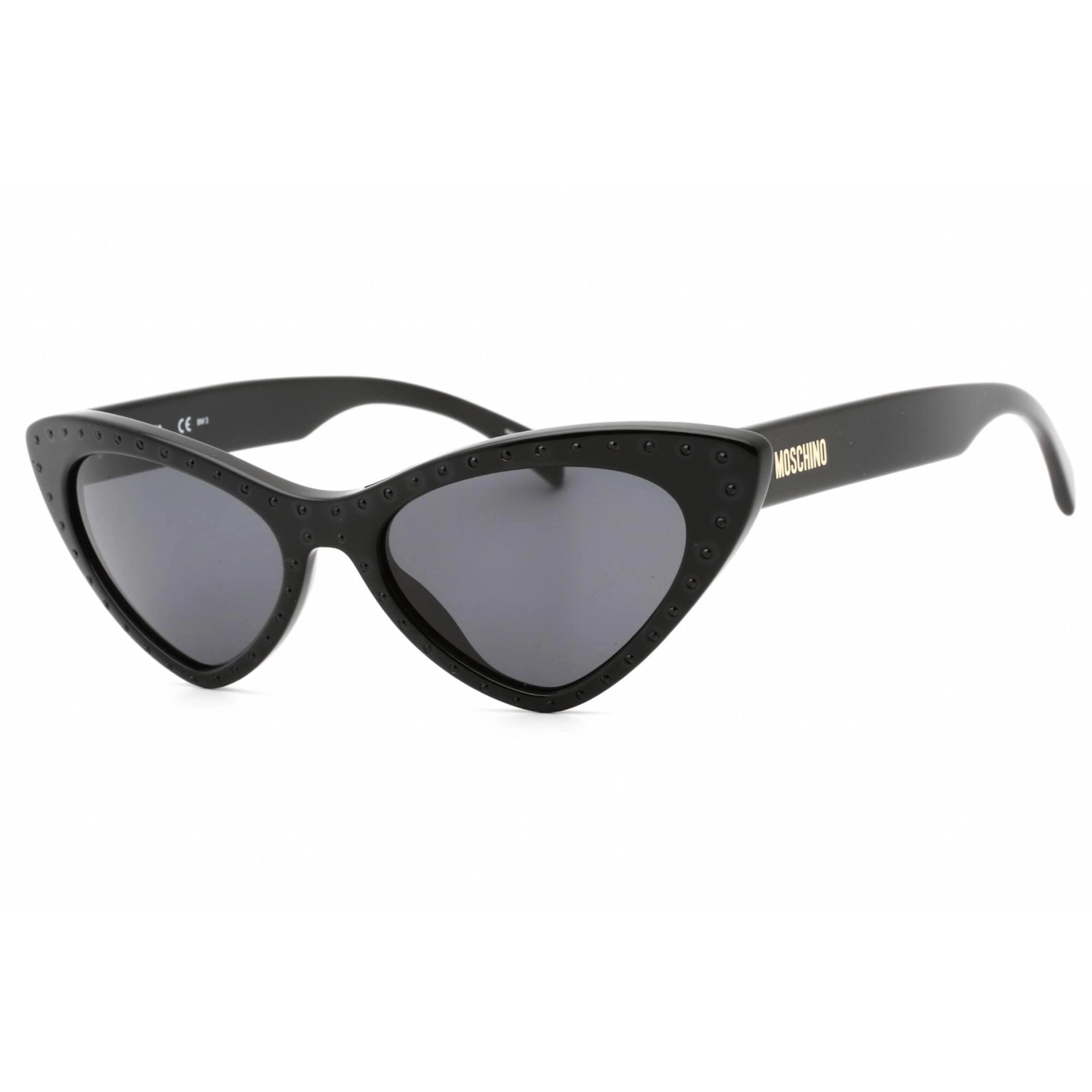 Moschino Women's Sunglasses - Black Gold Plastic Full Rim Frame | MOS006/S 02M2 IR