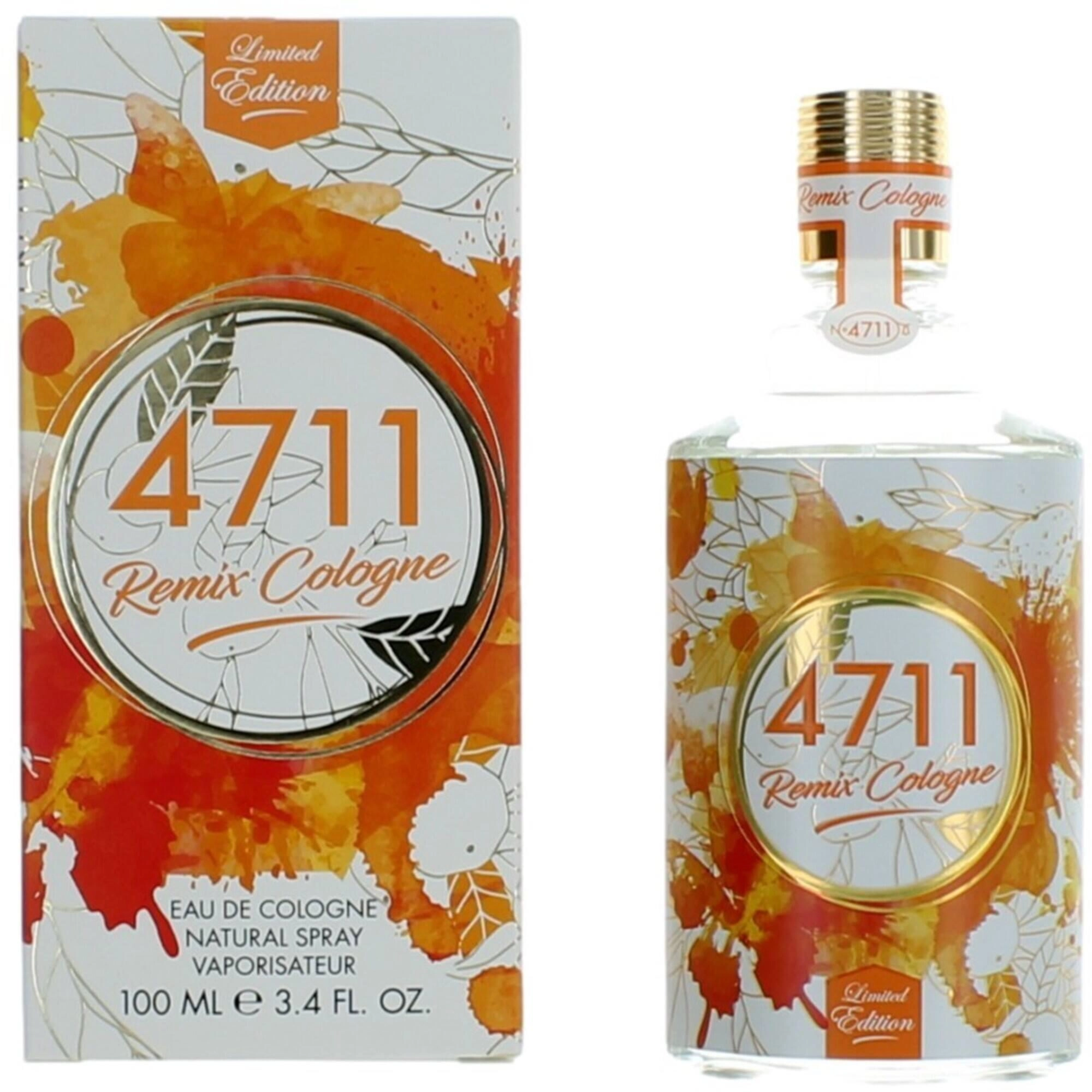 Muelhens Unisex Eau De Cologne - 4711 Remix Orange Long-Lasting Fragrance, 3.4 oz
