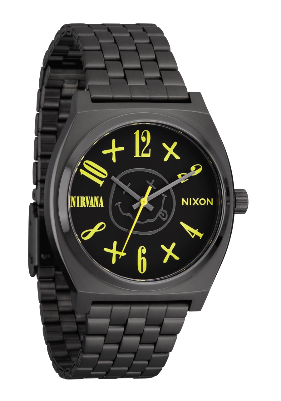 Nirvana Time Teller - Black Nirvana Smiley Face