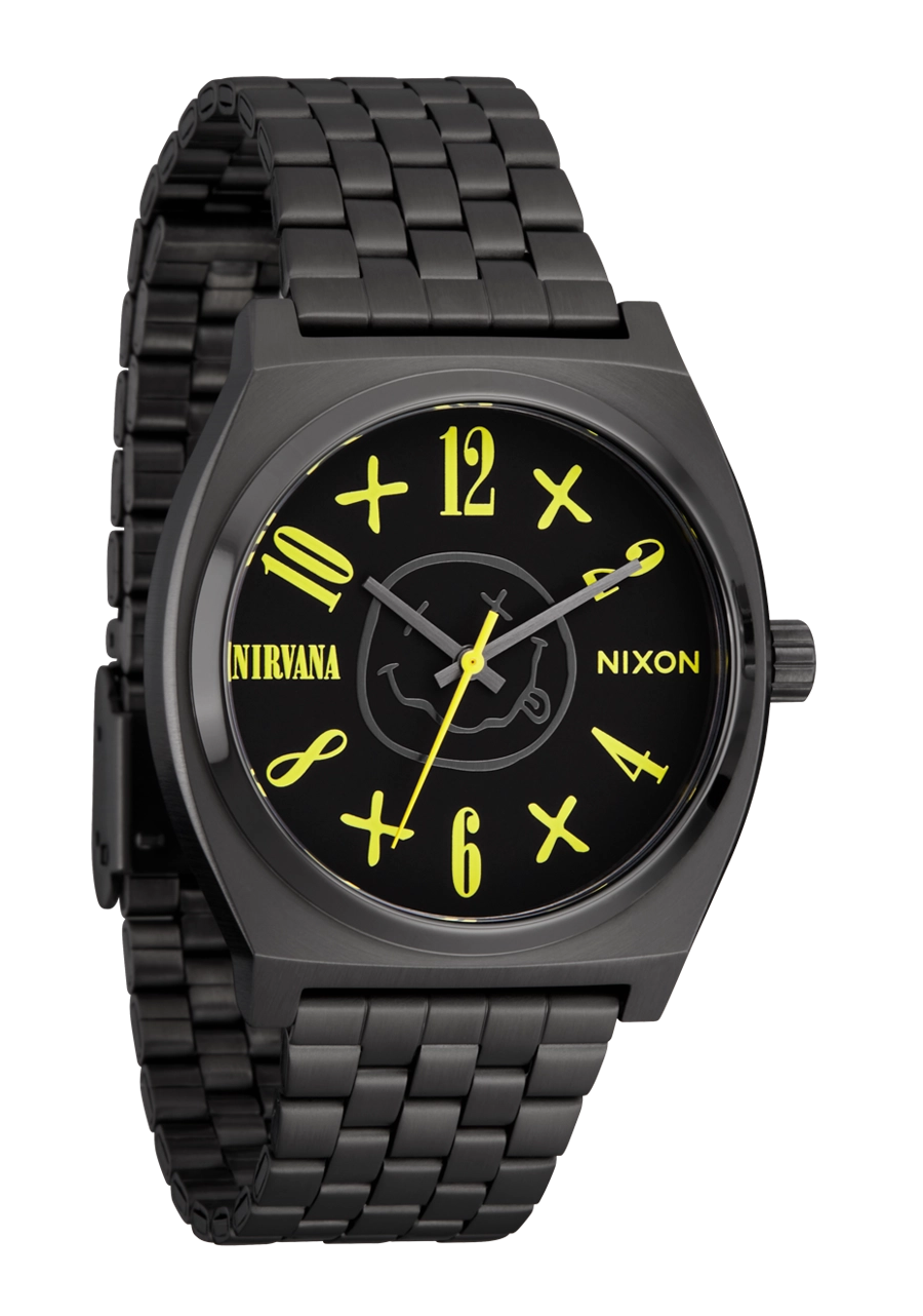 Nirvana Time Teller - Black Nirvana Smiley Face