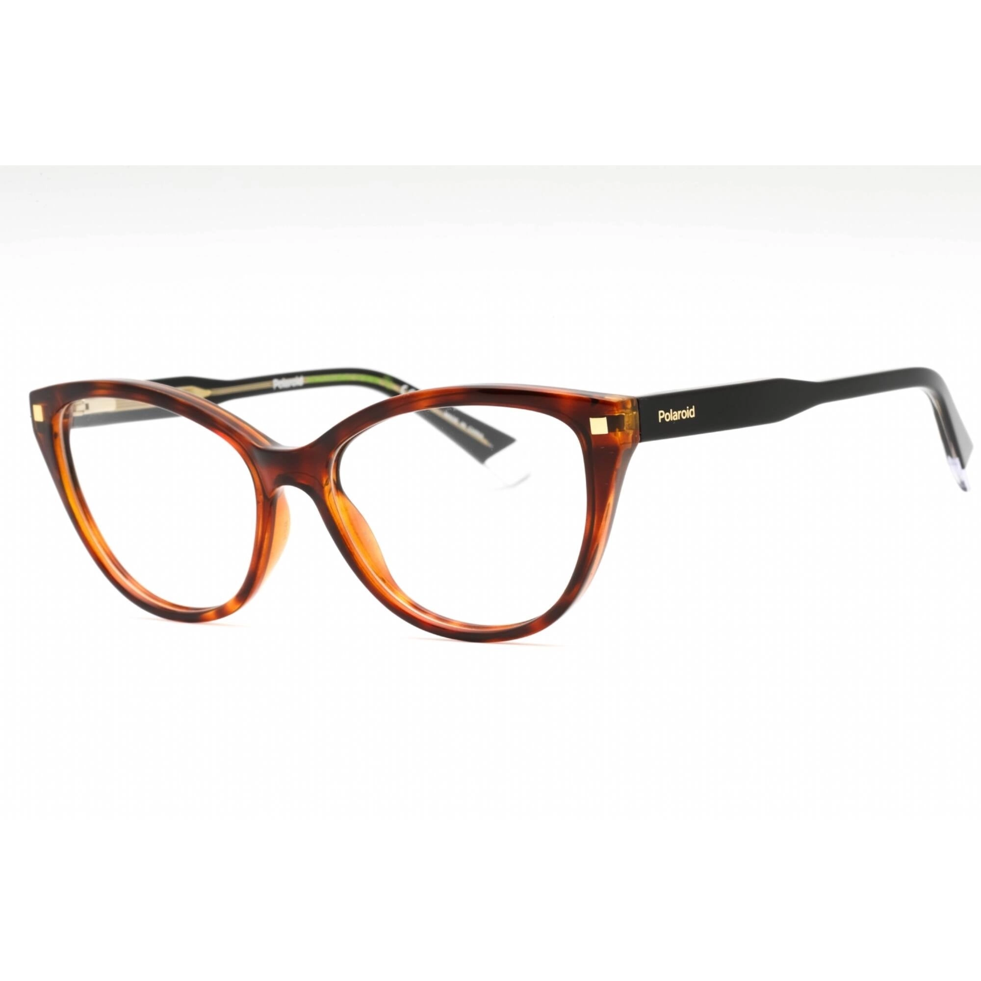 Polaroid Core Women's Eyeglasses - Havana Plastic Cat Eye Frame | PLD D493 0086 00