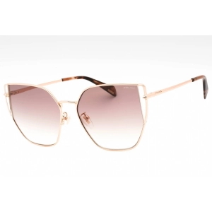 Police Women's Sunglasses - Shiny Copper Gold Metal Butterfly Frame | SPLL38M 08FC