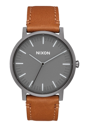 Porter Leather - Gunmetal / Charcoal / Taupe