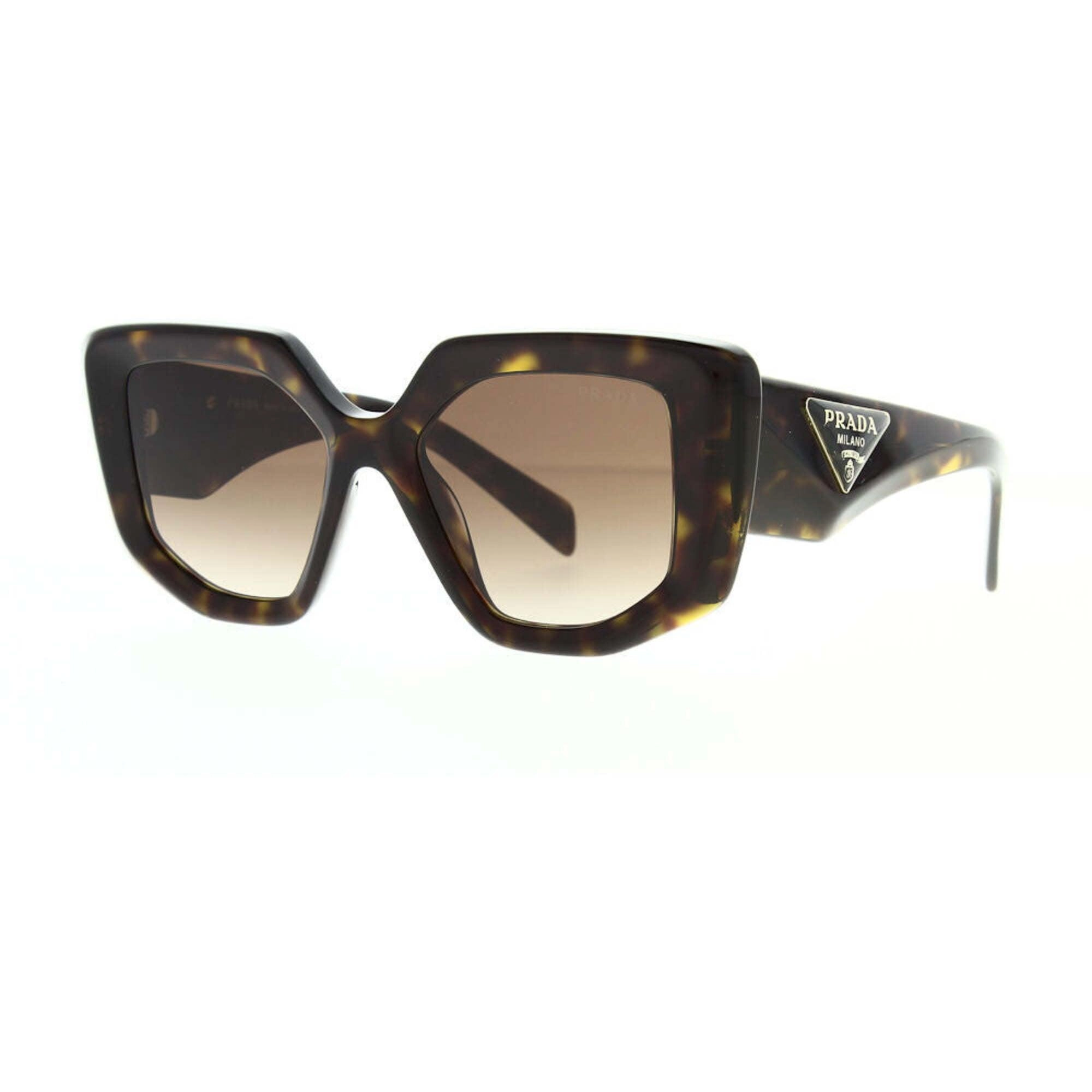 Prada Women's Sunglasses - Tortoise Plastic Full Rim Butterfly Frame | 14ZS 2AU6S1