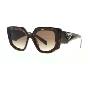 Prada Women's Sunglasses - Tortoise Plastic Full Rim Butterfly Frame | 14ZS 2AU6S1
