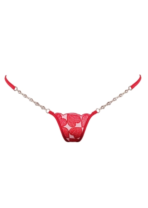 Queen of Hearts (Red) Luxury Micro G-String