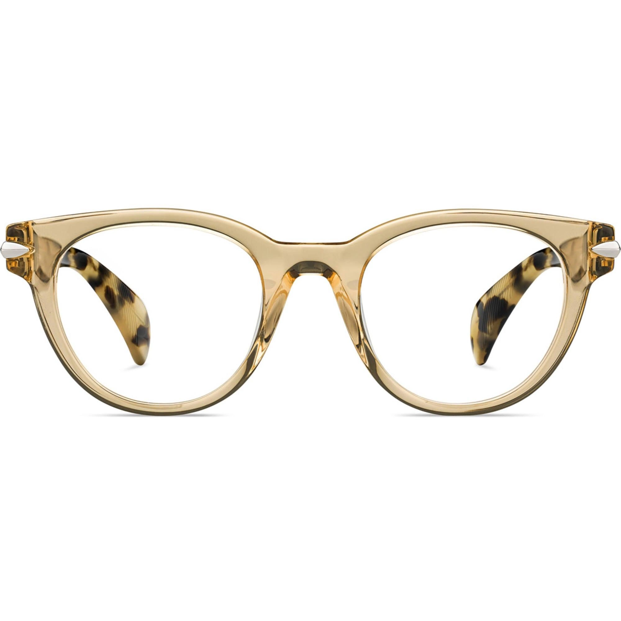Rag and Bone Women's Eyeglasses - Yellow Havana Plastic Full Rim Oval | RNB3003 0SCL
