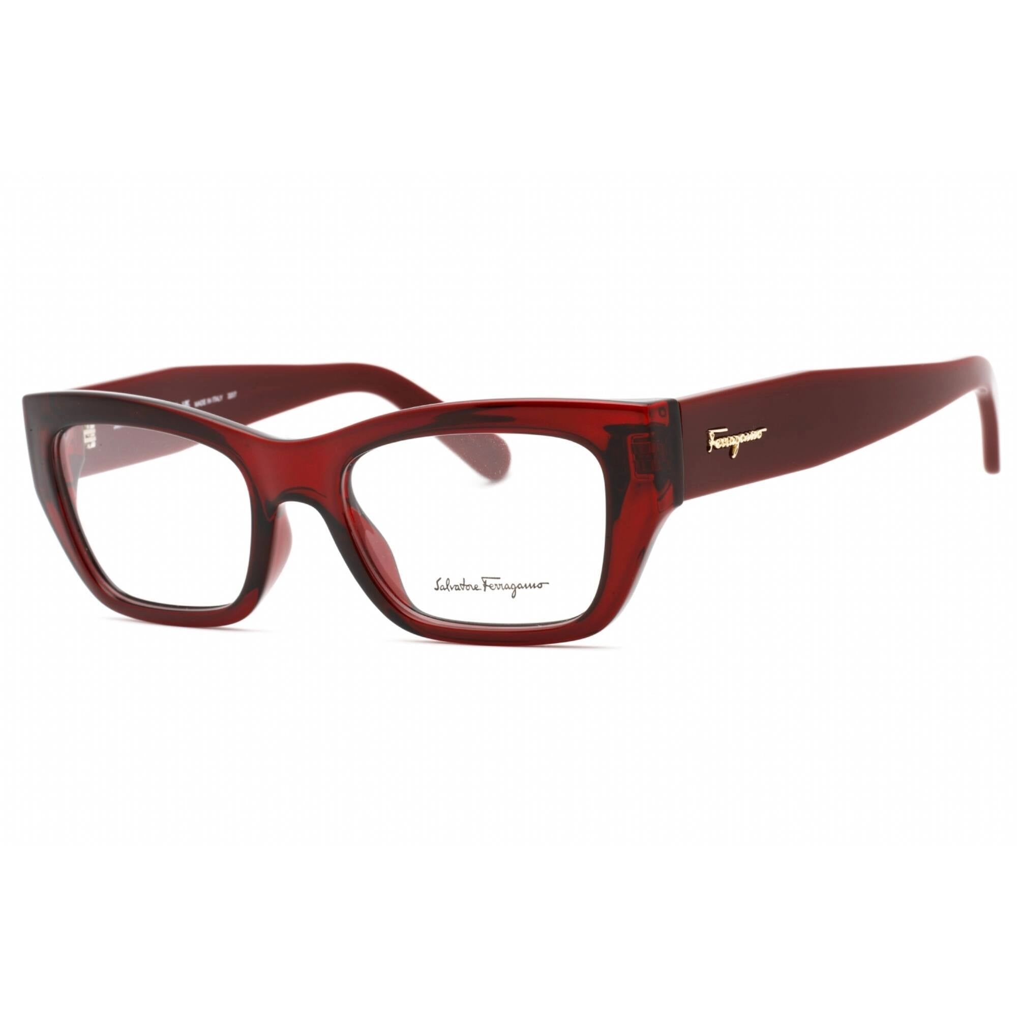 Salvatore Ferragamo Women's Eyeglasses - Transparent Red Rectangular Frame | SF2922 613